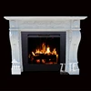 Hand carved home decorative cast white natural stone marble fireplace