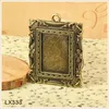 Big Jewelry Finding Vintage Square Cameo Setting Tray Pendant Charms