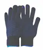 Wholesale palm PVC dotted cotton knitted working garden gloves
