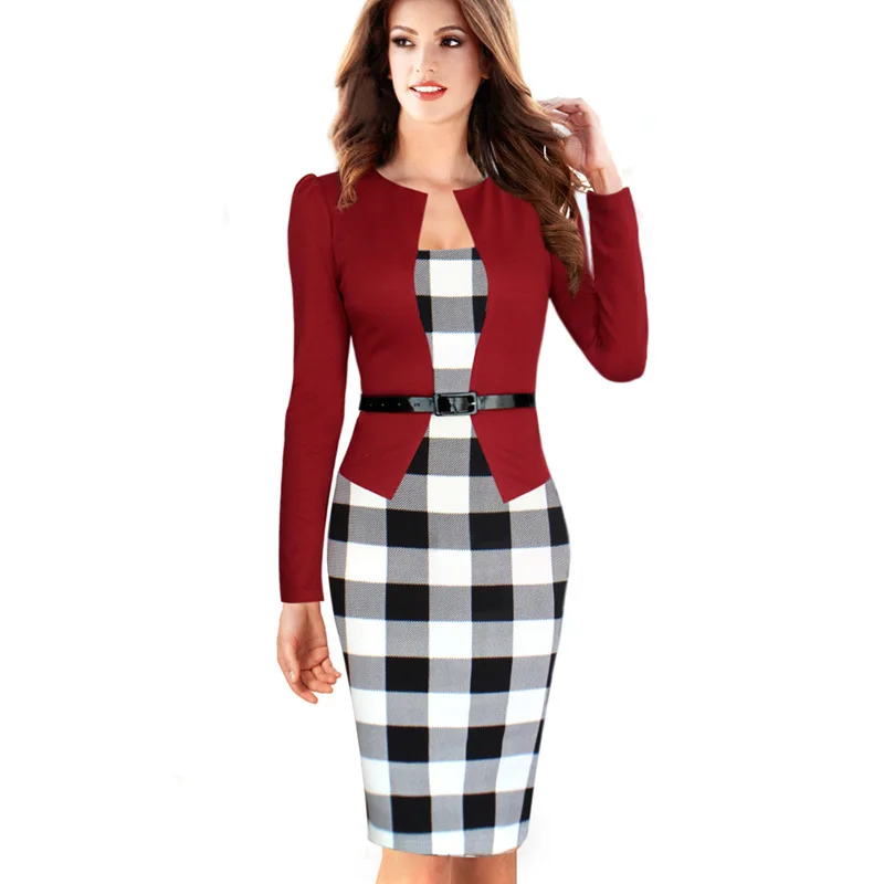 Women Dress Suit Elegant Business Suits Blazer Formal Office Women Dress Suit Elegant Business Suits Blazer Formal Office Work Tunics 3 4 Sleeve Knee Length Pencil Plus Size 4xl Nice Clothing