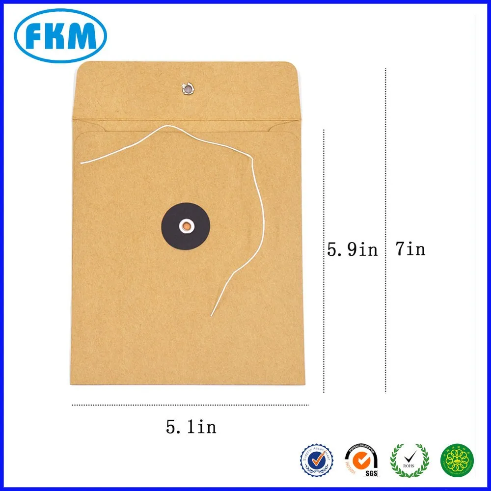 Kraft Envelope With Button And String Closure Buy Kraft Paper