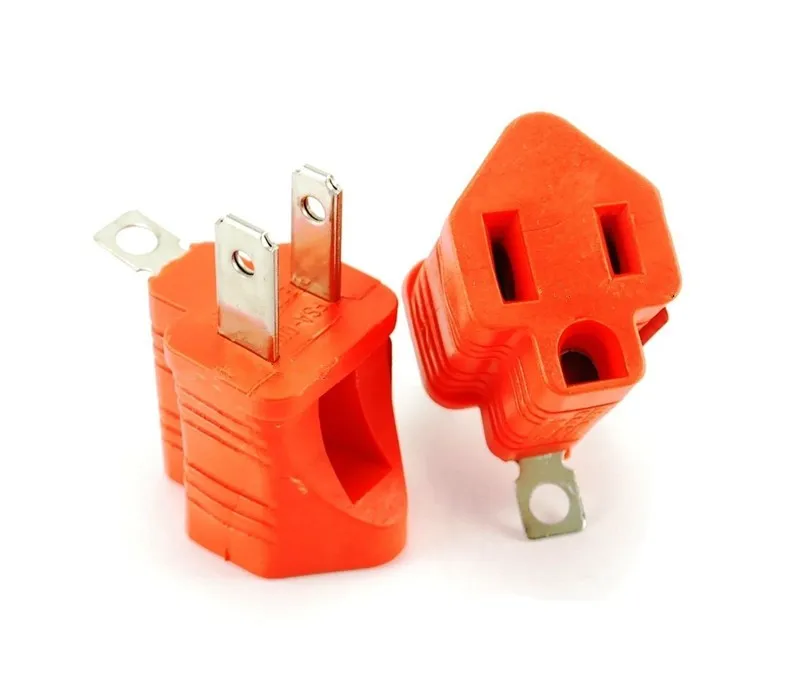 Ul Listed 3 Prong To 2 Prong Polarized Grounding Ac Power Plug Adapter