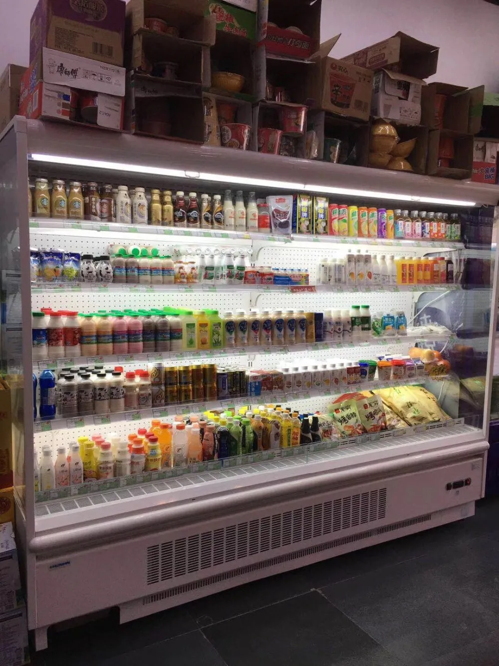 Convenience Store Used Commercial Refrigerator Open Refrigerator For