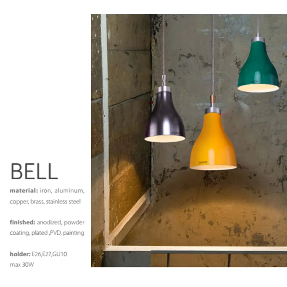 Art deco banquet hall art lights & lighting bell shape modern dining room pendant lamp