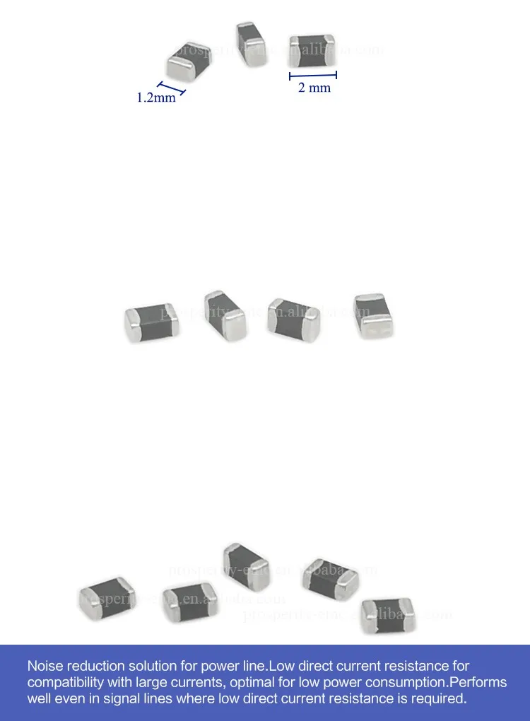 Smd Chip Ferrite Bead Inductor For Emi Suppression 0805 Size 1500ohm 0