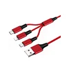 Factory wholesale data sync cords line 3 in 1 usb charging cable for smart phone and computer