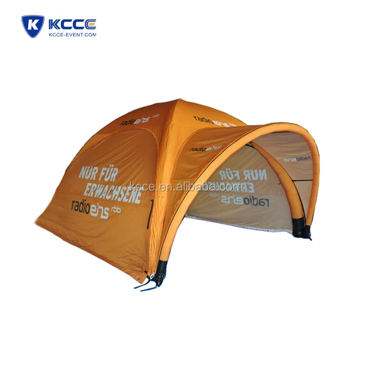 Customized inflatable spider tent for car promotion, pop up air tight tent with side wall and awning
