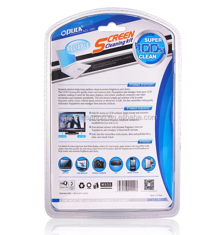 Oem Multipurpose 2in1 Screen Cleaner Kit Msds 200ml Cleaning Solution