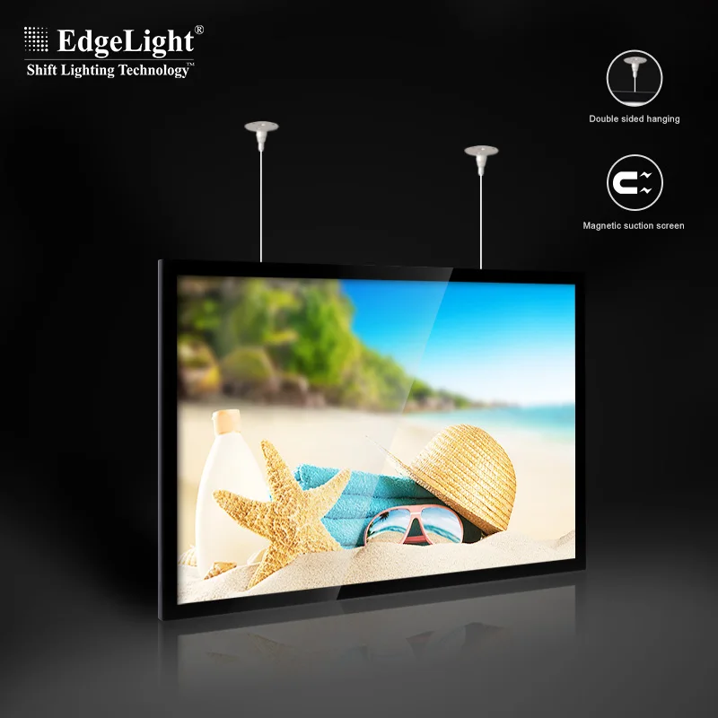 Super slim customized size advertising window led acrylic crystal box displays for real estate agent