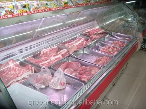 Green Health Seafood Fresh Meat Under Counter Display Fridge
