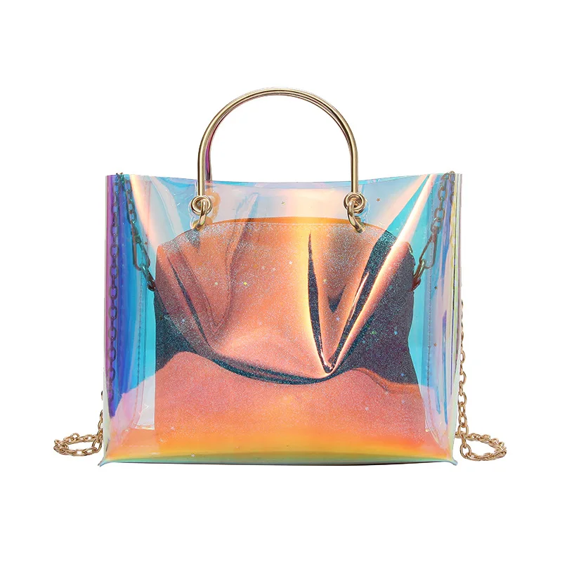 rainbow transparent bag