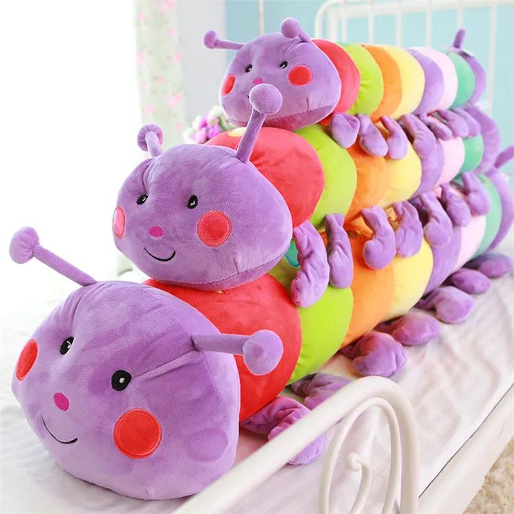 B&aacute;n bu&ocirc;n S&aacute;ng Tạo đầy m&agrave;u sắc worm c&ocirc;n tr&ugrave;ng mềm sang trọng đồ chơi phim hoạt h&igrave;nh plush s&acirc;u bướm gối