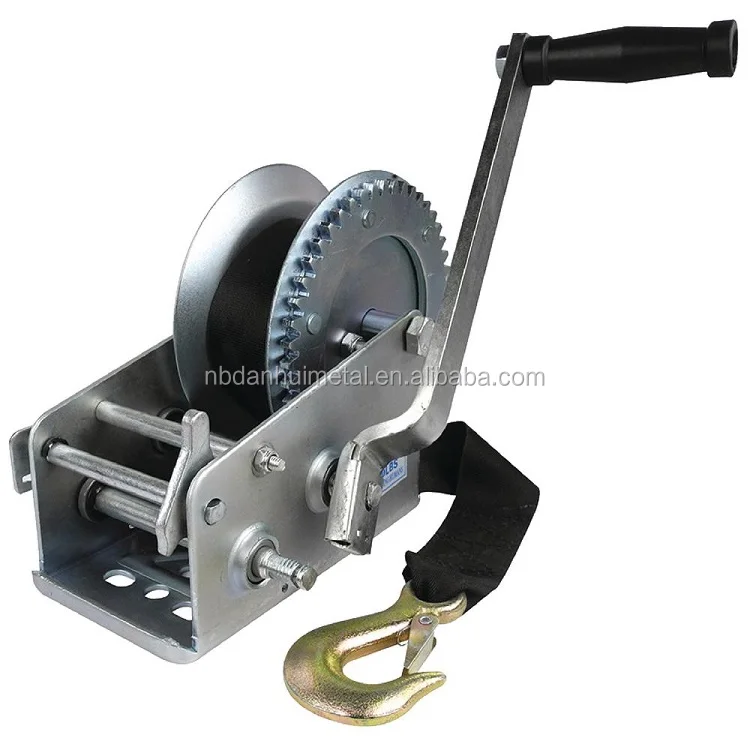 Hand Winch 3300lb 3 Gear Ratchet bing Length 7.5m Boat Winch