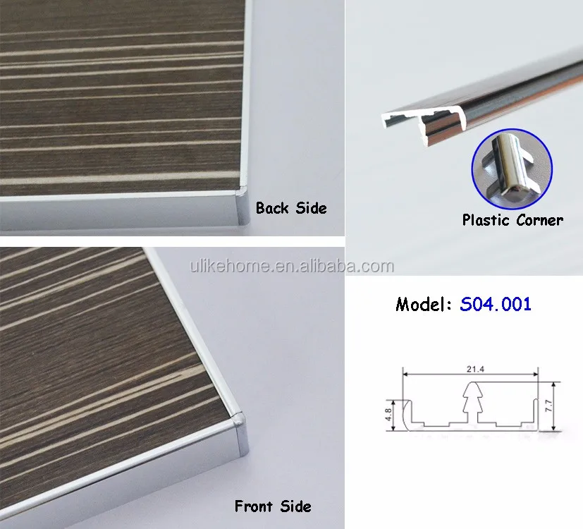 S04.01 Mdf Sheets Edges Metal Edge Banding Aluminum T Edge Banding For