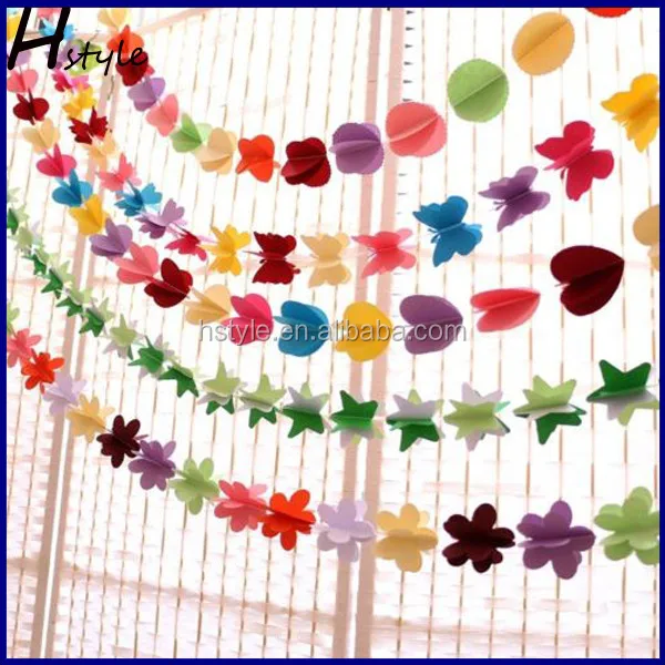 Ceiling Hanging Decoration Different Wall Hanging Decoration Circle Paper Garland Sd034 Buy Ceiling Hanging Decoration Wall Deco Garland Color