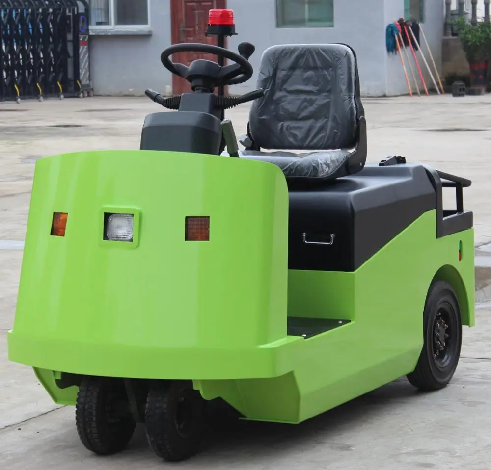 3.0 Ton 3000 Kg Electric tow tractor seated rider battery airport baggage towing truck
