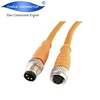 Factory supply orange color male to female 3 contacts installable wire harness cable
