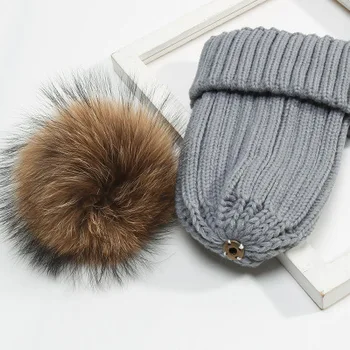 real fur bobble hats