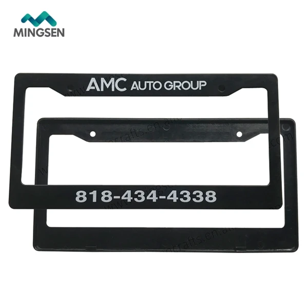 Custom Logo Raised Logo Chrome Painted Auto Plate Holder License Plate