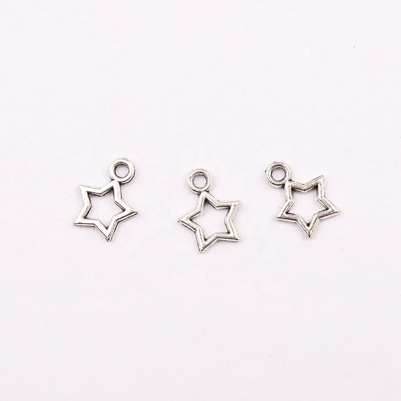 Vintage Zinc Alloy Charms Gold Silver Stars Charms Pendants For DIY Necklaces Bracelets Jewelry Accessories