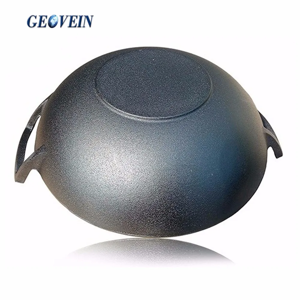 High Quality Hot Selling Big Wok Cast Iron Black Wok For Camping