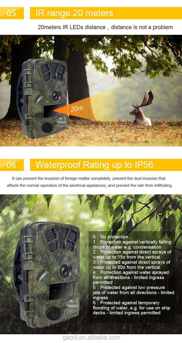 Newest Ultra Long Standby Time Trail Camera 120 Degree Wide Angle 16mp 0.5s Triggering Time