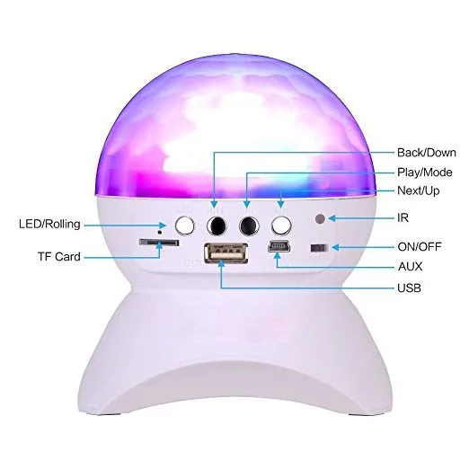 New products 2017 innovative waterproof mini subwoofer bluetooth speakers with night light - ANKUX.COM