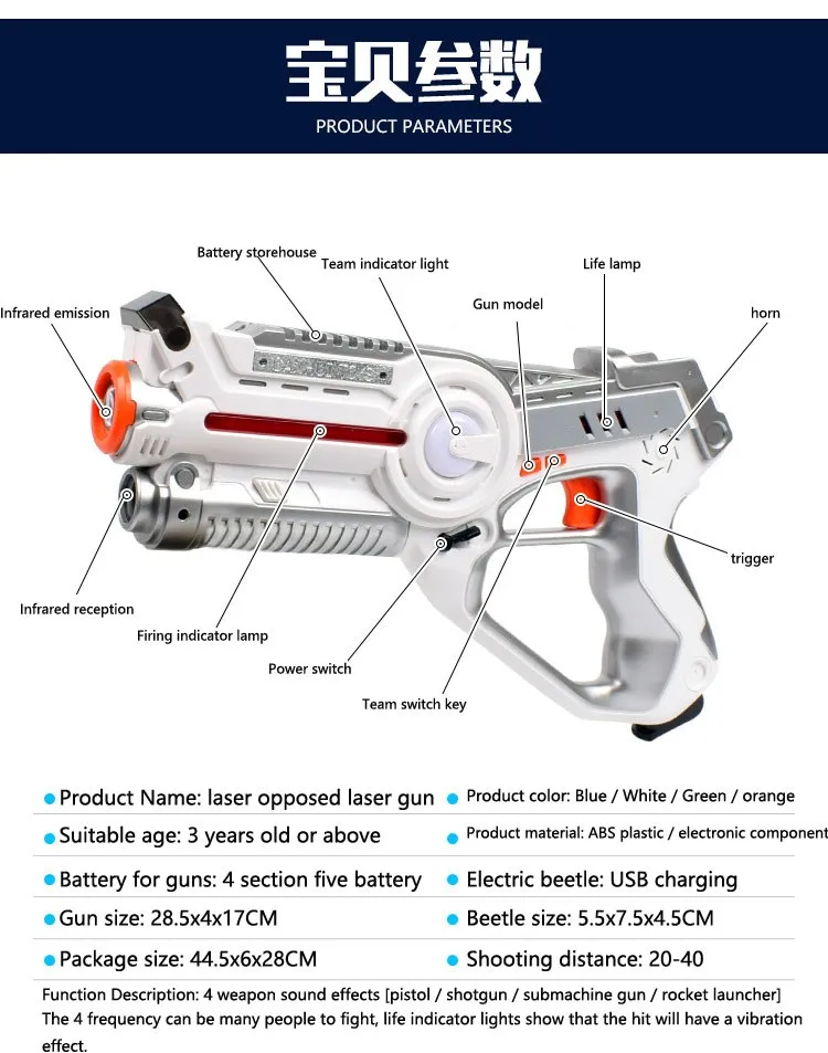 laser toy gun set