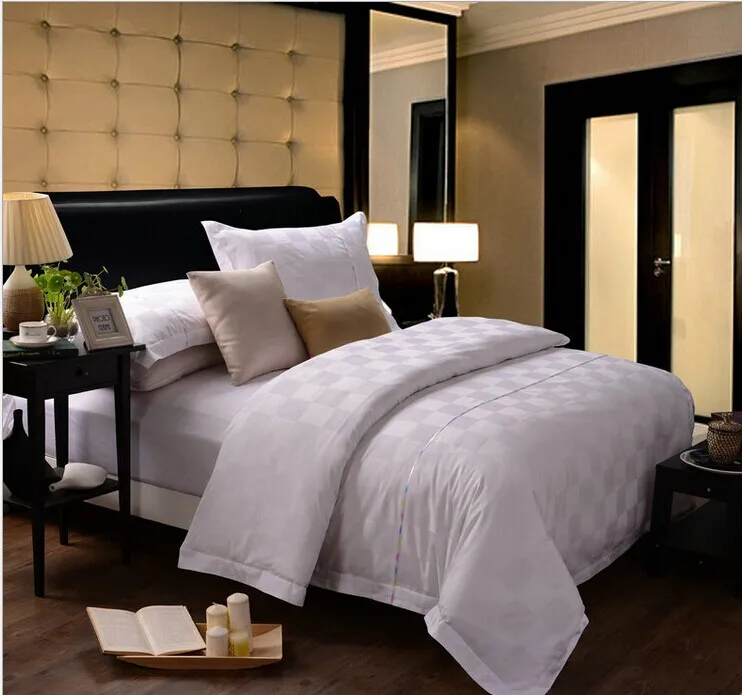 Luxury100 Cotton White Twin Queen King Size Hotel Bed Sheet Bedding Set ...