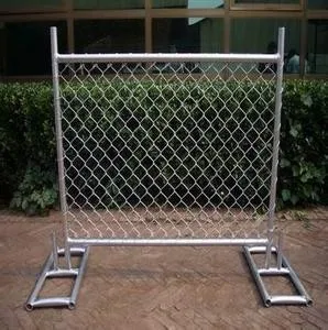 temporary chain link fence panels 6'x12' mesh 60mm x 60mm tube 1.25" 16ga wall thick