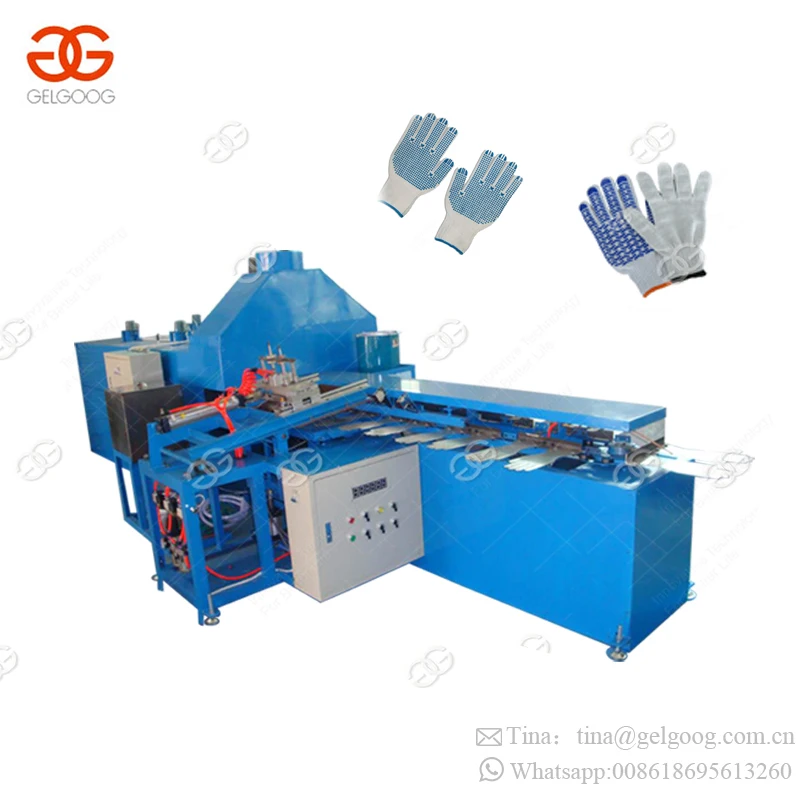 Automatic Pvc Cotton Glove Dotting Machine Mitten Dotted Machinery Hand