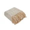 MISS LAPIN throw blanket with tassels luxury brand blanket 100% polyester blankets for premium sample room and villa