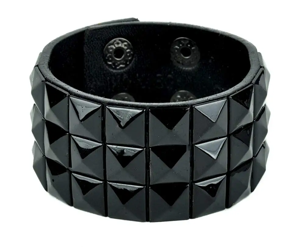 Pyramid Stud Wristband Find Deals On Get Quotations Black Pyramid Stud Wristband Gothic Jewelry Bracelet