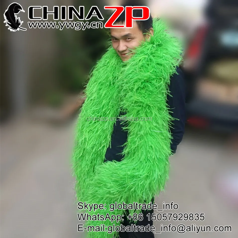 green ostrich feathers