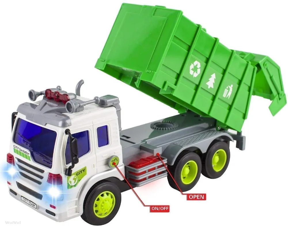 friction powered garbage truck