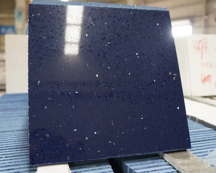 Quartz Surface Blue Sparkle Quartz Stone Countertops Buy Blue