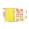 Bride Pure White Wedding Planner Leather Diary Notebook Planner 6 Golden Rings A5 Ring Binder