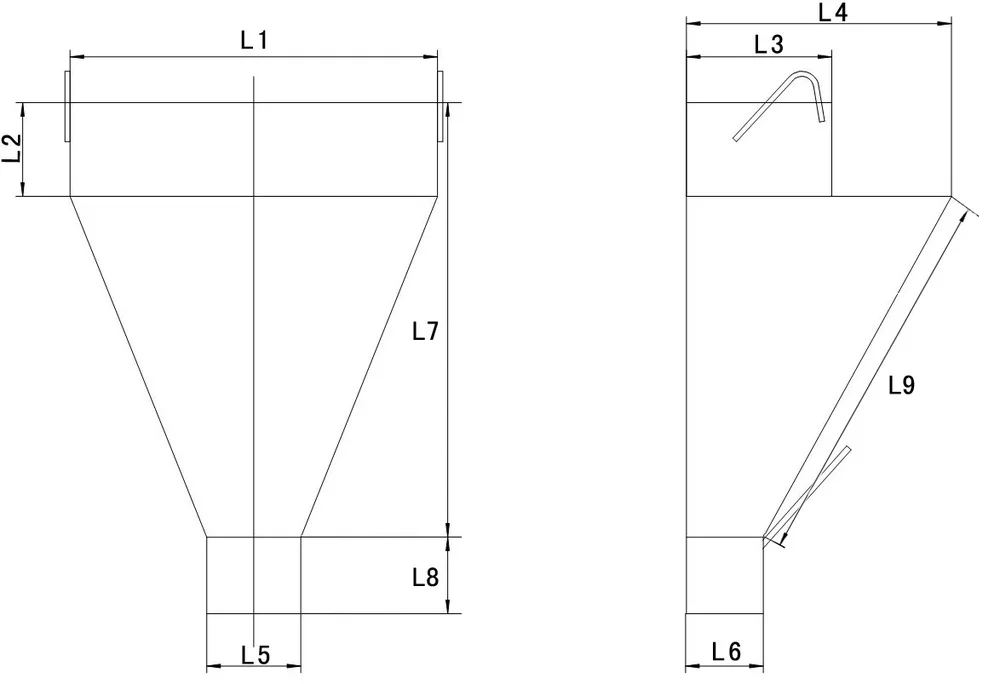Horizontalfeeding Rectangle concrete bucket with internal stored