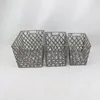 Paper string storage basket pure manual paper rope gift basket with iron frame