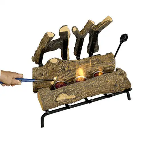 6pcs/set Fire Gas Logs Ceramic Firewood Set Buy Fire Gas Logs,Fire