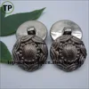 Gun metal plating plastic/ABS flower button for garment accessories