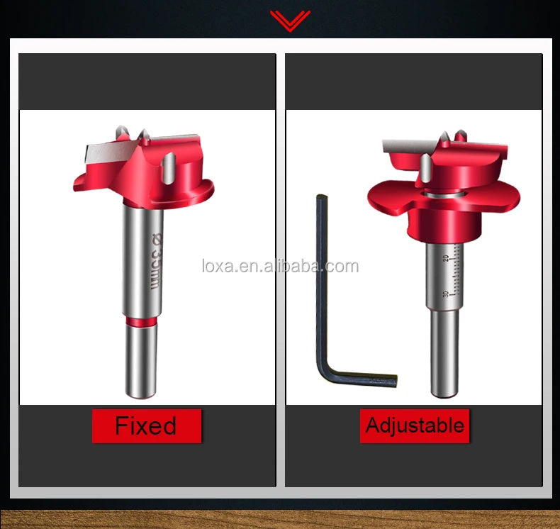 Fixed Depth 35mm Door Hinge Hole Saw Forstner Drill Bits Professional Straight Shank