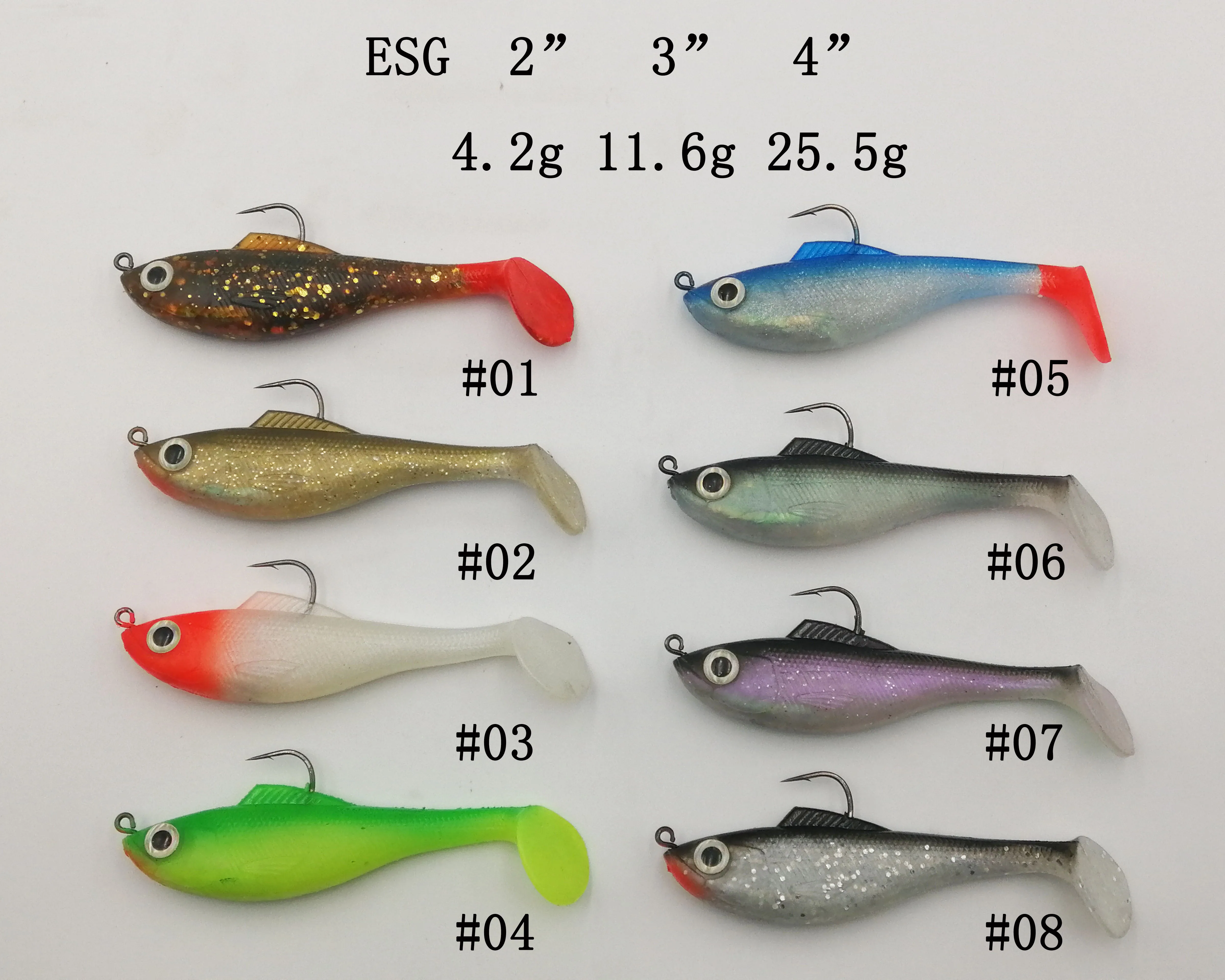 New Custom Color Plastic Fishing Lures Soft Bait With Hook Minnow Lead