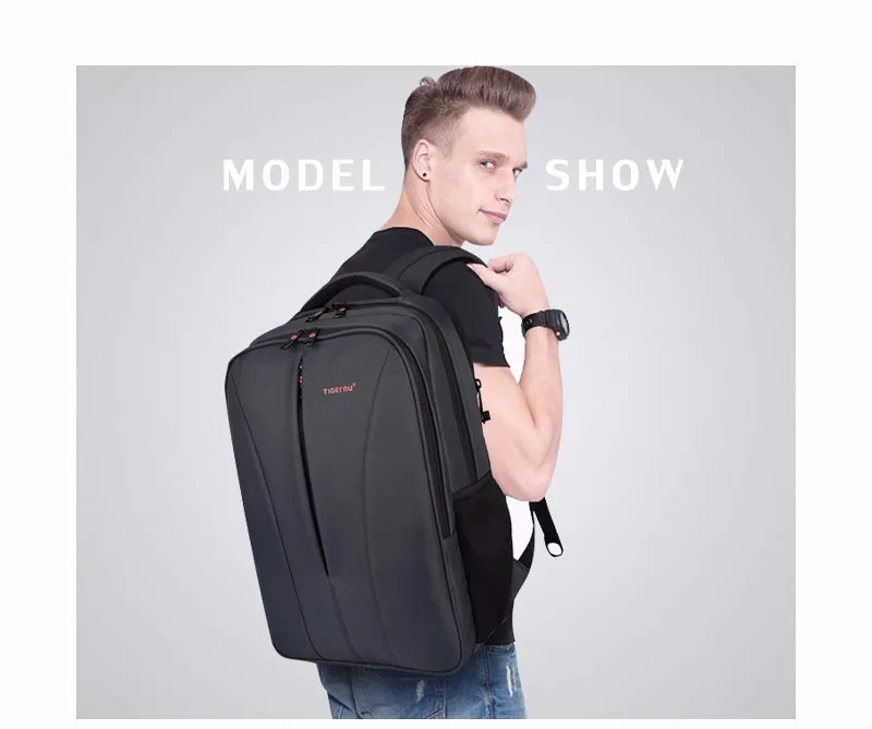 2017 Tigernu New waterproof usb charge 15.6inch laptop backpack men backpacks for teenage girls travel backpack bag for women