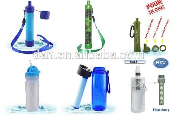 GW Purificateur deau ext/érieur Camping Randonn/ée Urgence Vie Survie Portable Filtre Purificateur deau
