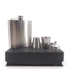 7oz Thickened 304 Stainless Steel hip flask gift set/Whisky Alcohol bottle/wine pot with funnel and cups