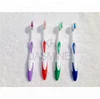 Wholesale supermarket toothbrush online with soft rubber handle for adult