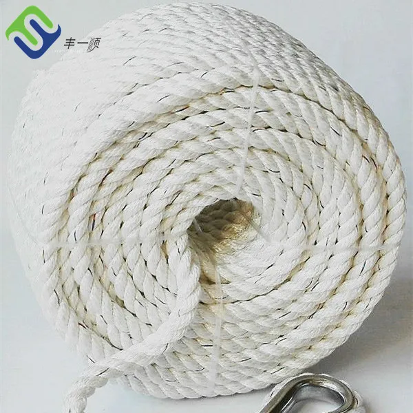 12mmx200m Dacron Polyester Rope 3 Strands ცხელი იყიდება