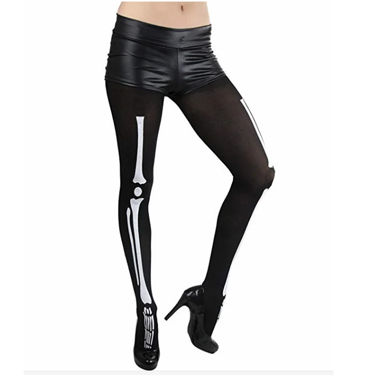 Hot Selling Black Striped Sexy Zipper Pattern Woman Fashion Pantyhose