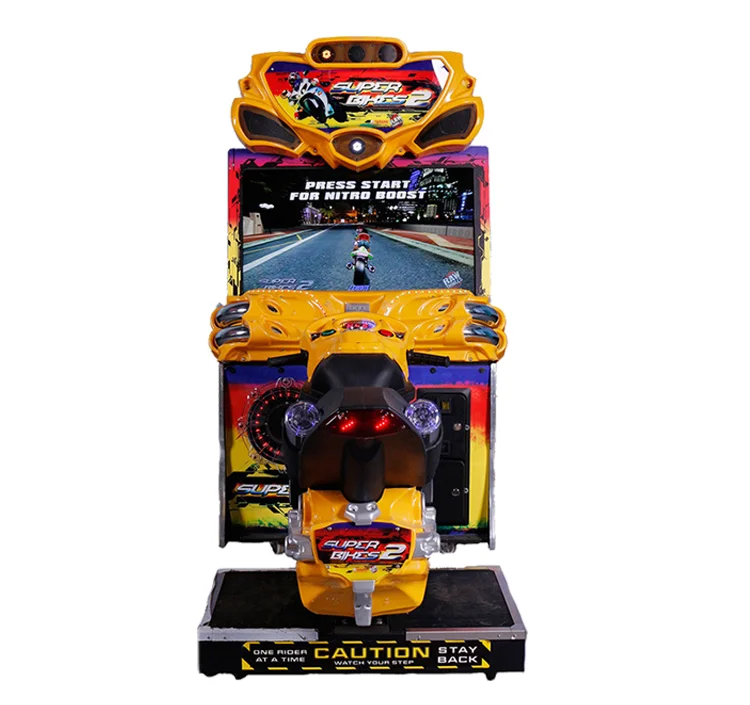 Cheap! Indoor Coin Operated Arcade Game Machine Motorcycle With High ...